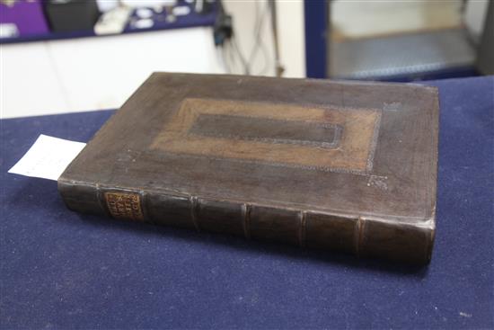 Willoughby, Francis - The Ornithology ..., 1st edition in English, rebound 17th century style calf, with 2 tables